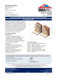 BCA Insulation Limited. BCA insulated dry lining system for walls and pitched roofs. BCA SHAWL System. Product Sheet 1