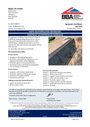 Mapei UK Limited. Mapei waterproofing membranes. Sureproof waterproofing membrane. Product Sheet 1