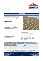 Laydex (N.I) Limited. Laydex Underlays. Breathe-x breathable membranes for use in cold non-ventilated roofs. Product Sheet 2