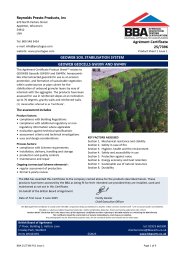 Reynolds Presto Products, Inc. Geoweb Soil Stabilisation System. Geoweb Geocells GW30V and GW40V. Product Sheet 1