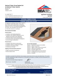 National Timber Group England Ltd t/a National Timber Systems. National Timber Systems. NTSROOF Super-Span System. Product Sheet 2