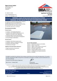 Sigma Group Limited. Sigmaseal liquid applied roof waterproofing systems. Sigmaseal 20 year liquid applied roof waterproofing system. Product Sheet 1