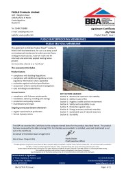 PUDLO Products Limited. PUDLO and waterproofing membranes. PUDLO self seal membrane. Product Sheet 1