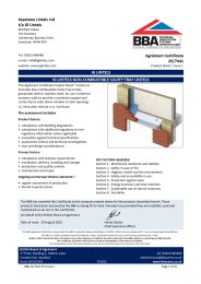 Keystone Lintels Ltd t/a IG Lintels. IG Lintels. IG lintels non-combustible cavity tray lintels. Product Sheet 1