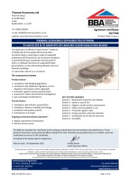 Thermal Economics Ltd. Thermal Economics Expanded Polystyrene. TE White EPS & TE Graphite EPS Ground Floor Insulation Board. Product Sheet 1