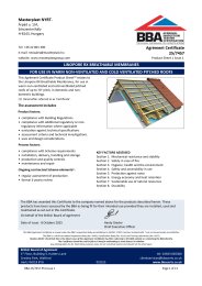Masterplast NYRT. Linopore RX Breathable Membranes. For use in warm non-ventilated and cold ventilated pitched roofs. Product Sheet 1