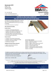Masterplast NYRT. Linopore RX Breathable Membranes. For use in cold non-ventilated pitched roofs. Product Sheet 2
