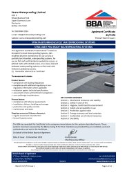 Strata Waterproofing Limited. Strata bituminous felt waterproofing systems. Stratabit Pro roof waterproofing systems. Product sheet 3