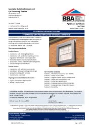 Specialist Building Products Ltd t/a Stormking Plastics. Stormking framing system. Stormking grp prefabricated window surround. Product sheet 1