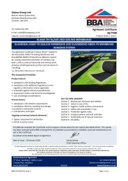 Klasse Group Ltd. Klasse FR facade and sealing membranes. Klasseseal KS007 FR sealing membrane and Klassebond KB025 FR membrane adhesive system. Product sheet 1