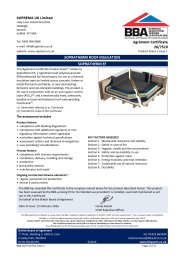Soprema UK Limited. Sopratherm roof insulation. Sopratherm EF. Product Sheet 2