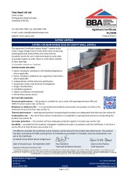 Tata Steel UK Ltd. Catnic lintels. Catnic Cougar range (CG) of cavity wall lintels. Product sheet 1
