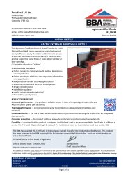 Tata Steel UK Ltd. Catnic lintels. Catnic external solid wall lintels. Product sheet 2