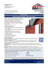 Tata Steel UK Ltd.  Catnic lintels. Catnic CH and CX range of cavity wall lintels. Product sheet 5