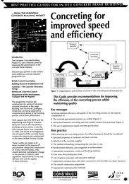 Concreting for improved speed and efficiency