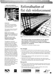 Rationalisation of flat slab reinforcement