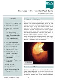 Guidance to prevent hot meal burns. 2nd edition