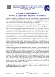 Oxy-fuel gas equipment - selection and assembly