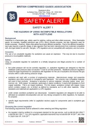 Hazards of using incompatible regulators with acetylene