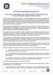 BCGA policy regarding the ongoing safety and integrity of static cryogenic liquid storage tanks