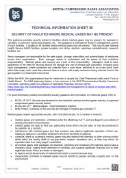Security of facilities where medical gases may be present