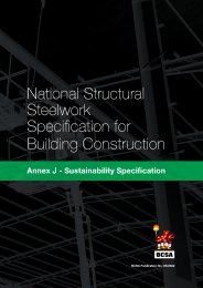 National structural steelwork specification for building construction. Annex J - sustainability specification