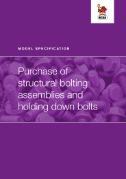 Model specification for the purchase of structural bolting assemblies and holding down bolts