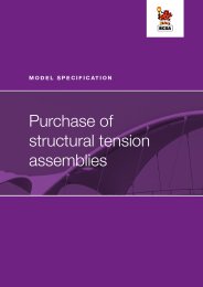 Model specification for purchase of structural tension assemblies
