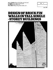 Design of brick fin walls in tall single-storey buildings