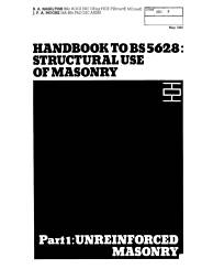 Handbook to BS 5628: structural use of masonry: Part 1: Unreinforced masonry