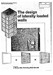 Design of laterally loaded walls