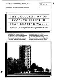 Calculation of eccentricities in load bearing walls