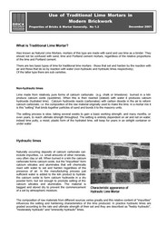 Use of traditional lime mortars in modern brickwork