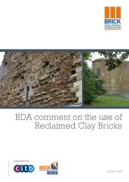 Comment on the use of reclaimed clay bricks
