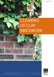 Cleaning of clay brickwork