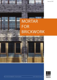 Mortar for brickwork