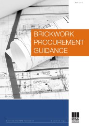 Brickwork procurement guidance