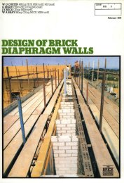 Design of brick diaphragm walls