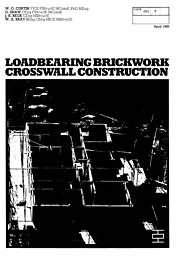 Loadbearing brickwork crosswall construction