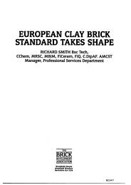 European clay brick standard takes shape