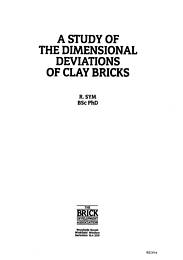 Study of the dimensional deviations of clay bricks