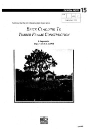 Brick cladding to timber frame construction