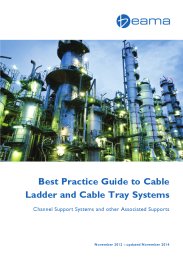 Best practice guide to cable ladder and cable tray systems: Channel support systems and other associated supports