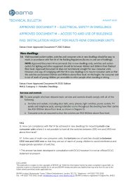 Technical bulletin: Approved Document P - Electrical safety in dwellings, Approved Document M - Access to and use of buildings, FAQ: Installation height for multi-row consumer units