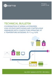 Technical bulletin - Coordination of wiring accessories, low-voltage switchgear and controlgear assemblies with conductors operating at a temperature exceeding 70°C e.g. XLPE