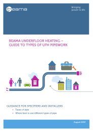 BEAMA underfloor heating – guide to types of UFH pipework