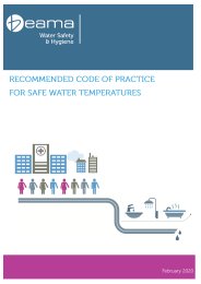 Recommended Code of Practice for Safe Water Temperatures