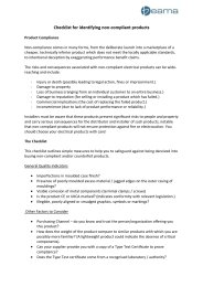 Checklist for identifying non-compliant products