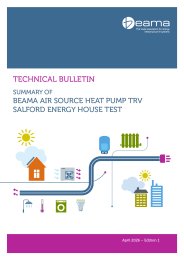 Summary of BEAMA air source heat pump TRV Salford energy house test