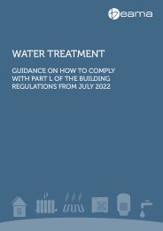 Water treatment. Guidance on how to comply with Part L of the Building Regulations from July 2022